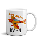 Van's Aircraft RV-4 RV4 Airplane Ceramic Mug - Personalized w/ N#