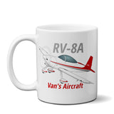 Van's Aircraft RV-8A Airplane Ceramic Mug - Personalized w/ N#