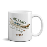 Bellanca Turbo Viking (Brown/Green) Airplane Ceramic Mug - Personalized w/ N#