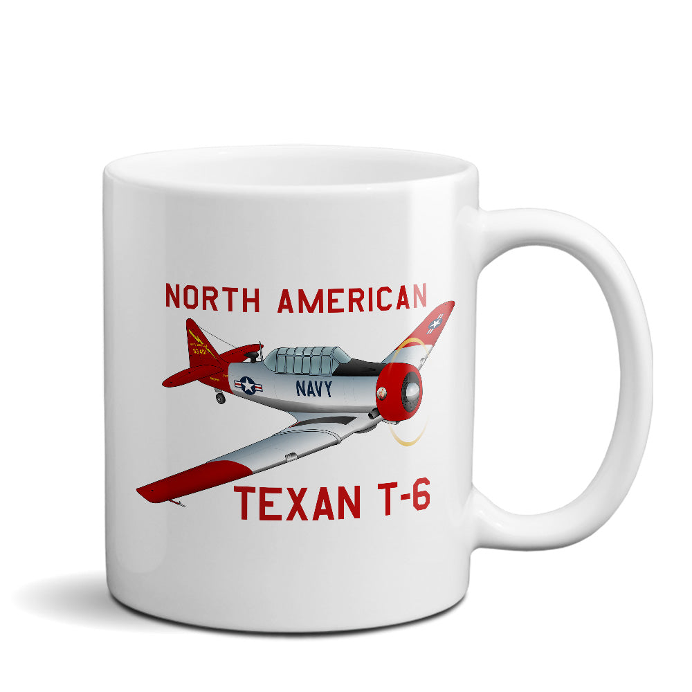 North American Texan T-6 Airplane Ceramic Mug - Personalized w/ N#