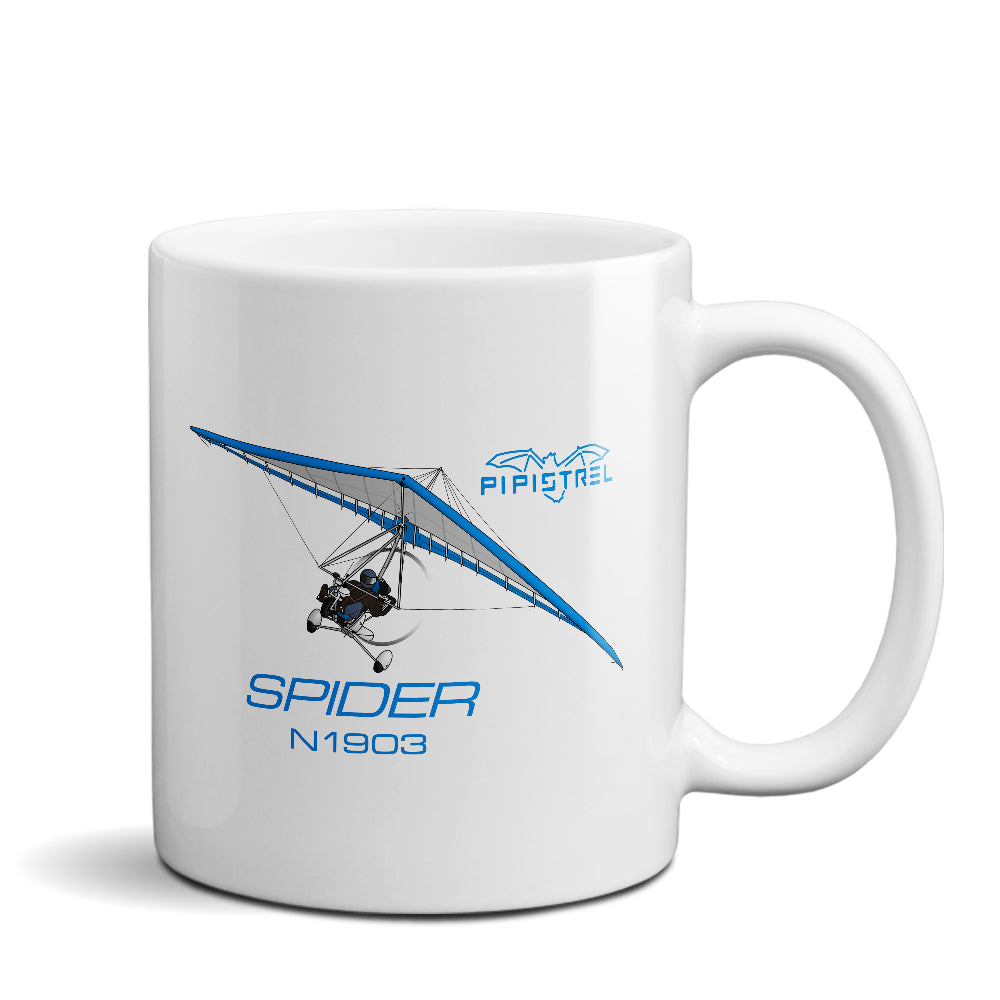 Pipistrel Spider Ultra Light Airplane Ceramic Mug - Personalized w/ N#
