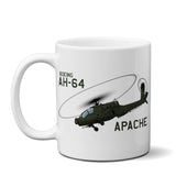 Boeing AH-64 Apache Attack Helicopter Ceramic Mug - Personalized