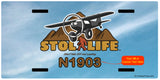 STOL Life Airplane License Metal Plate - Personalized with Your N#