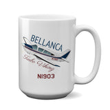 Bellanca Turbo Viking (Red/Blue) Airplane Ceramic Mug - Personalized w/ N#
