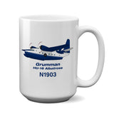 Grumman HU-16 Albatross (Blue) Airplane Ceramic Mug - Personalized w/ N#
