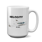 Velocity SE RG (Black/Gold) Airplane Ceramic Mug - Personalized w/ N#