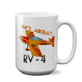Van's Aircraft RV-4 RV4 Airplane Ceramic Mug - Personalized w/ N#