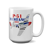 North American P-51 Mustang Airplane Ceramic Mug - Personalized w/ N#