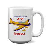 Team Rocket F1 (Yellow/Blue) Airplane Ceramic Mug - Personalized w/ N#