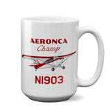 Aeronca Champ 7AC Airplane Ceramic Mug - Personalized w/ N#