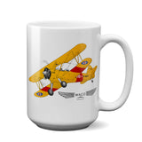 Waco Stearman Airplane Ceramic Mug - Personalized w/ N#