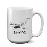 Airplane Custom Mug AIR255JLG350-BLKS1 - Personalized w/ your N#