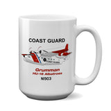 Grumman HU-16 Albatross (Red/Blue) Airplane Ceramic Mug - Personalized w/ N#