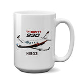 Socata TBM 930 Airplane Ceramic Mug - Personalized w/ N#