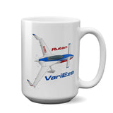 Rutan VariEze Airplane Ceramic Mug - Personalized w/ N#
