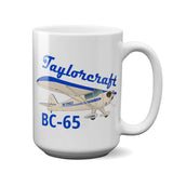Taylorcraft BC-65 Airplane Ceramic Mug - Personalized w/ N#