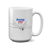 Boeing 777 (BOE777) Airplane Ceramic Mug - Personalized