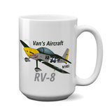 Van's Aircraft RV-8 Airplane Ceramic Mug - Personalized w/ N#