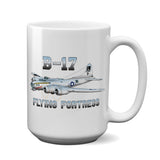 Boeing B-17 Flying Fortress Lady Jeannette Airplane Ceramic Mug - Personalized