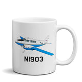 Airplane Custom Mug AIR255HL5A65-B1 - Personalized w/ your N#