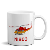 Helicopter Ceramic Custom Mug HELI25C412-RG1 - Personalized w/ your N#