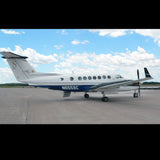 Beechcraft Super King Air 350 Blue Red model 3