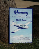 Mooney M20J / 201 HD Airplane Sign - Blue
