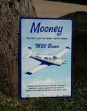 Mooney M20 Bravo HD Airplane Sign - Blue