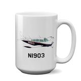 Airplane Custom Mug AIR255J95-BR1 - Personalized w/ your N#