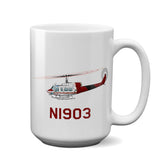 Helicopter Ceramic Custom Mug HELI25C214-BR1 - Personalized w/ your N#