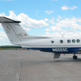 Beechcraft Super King Air 350 Blue Red model 1