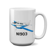 Airplane Custom Mug AIR255HL5A65-B1 - Personalized w/ your N#