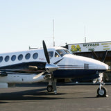 Beechcraft Super King Air 350 Blue Red model 2
