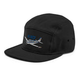 Custom Airplane AIR2552FEA36-BMG1 Embroidered "No Button" Pilot Hat Cap