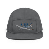 Custom Airplane AIR2552FEA36-BMG1 Embroidered "No Button" Pilot Hat Cap