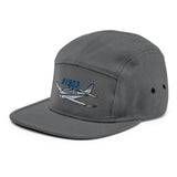 Custom Airplane AIR2552FEA36-BMG1 Embroidered "No Button" Pilot Hat Cap