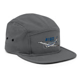 Custom Airplane AIR2552FEA36-BMG1 Embroidered "No Button" Pilot Hat Cap