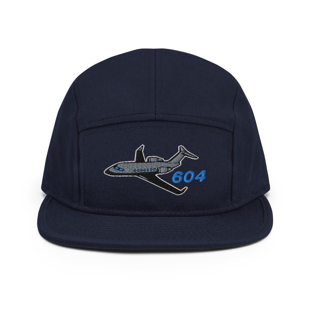 Custom Challenger 604 Embroidered "No Button" Pilot Hat Cap