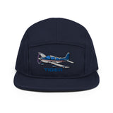 Custom Airplane Grumman Tiger Embroidered "No Button" Pilot Hat Cap