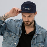 Custom Airplane AIR2552FEA36-BMG1 Embroidered "No Button" Pilot Hat Cap