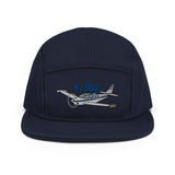 Custom Airplane AIR2552FEA36-BMG1 Embroidered "No Button" Pilot Hat Cap