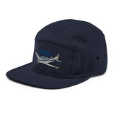 Custom Airplane AIR2552FEA36-BMG1 Embroidered "No Button" Pilot Hat Cap