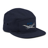 Custom Airplane AIR2552FEA36-BMG1 Embroidered "No Button" Pilot Hat Cap