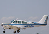 Beechcraft Bonanza F33A Blue Silver model 1