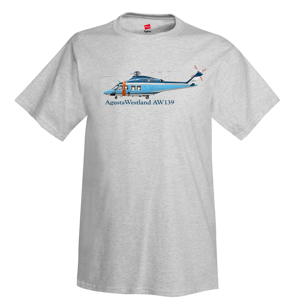AgustaWestland AW139 Helicopter T-Shirt - Personalized with Your N#
