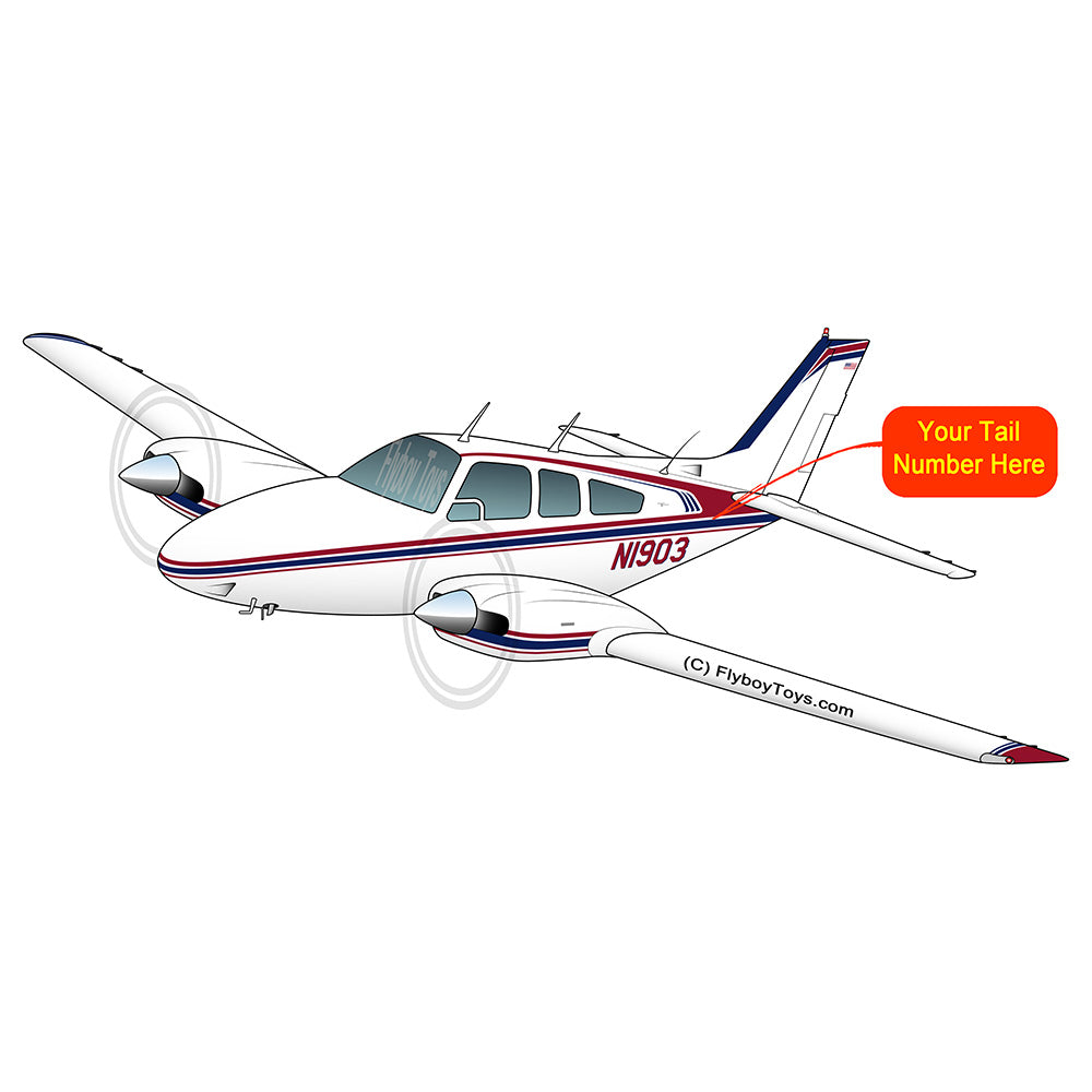 Beechcraft Baron 95-55 Blue Maroon