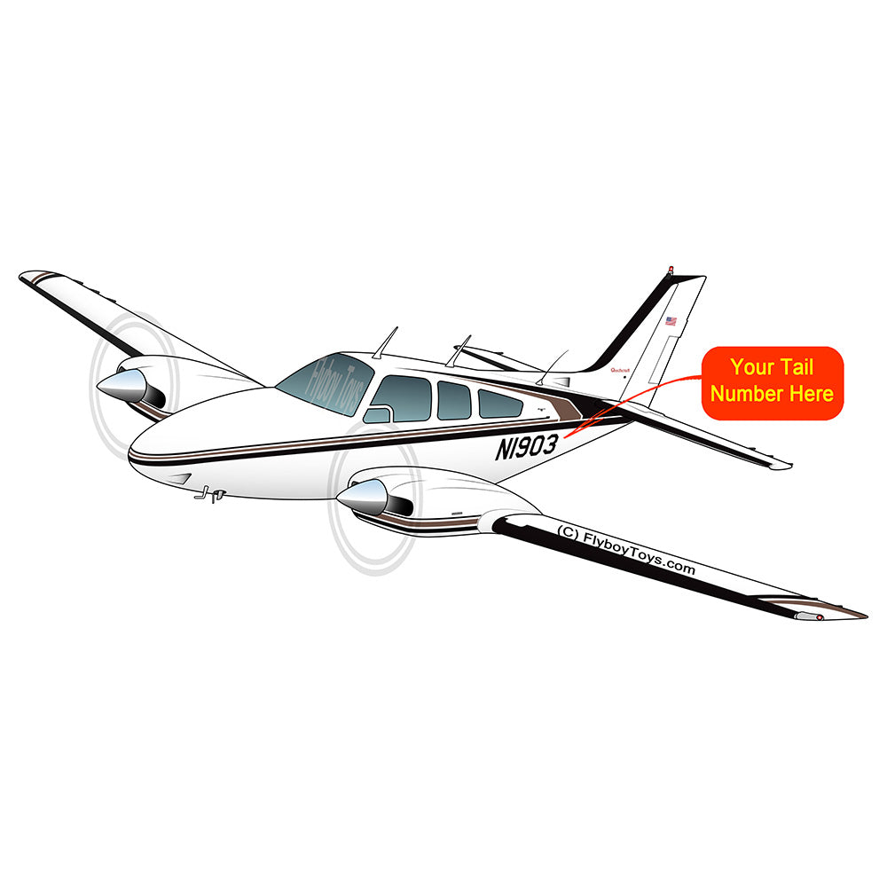 Beechcraft Baron Beech 95-55 Black Brown