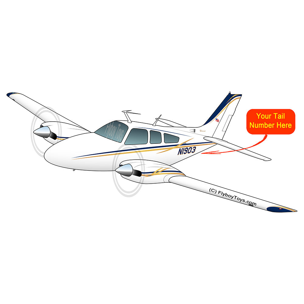 Beechcraft Baron 95-55 Blue Gold 2