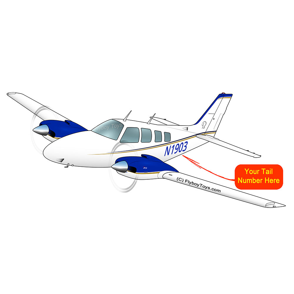 Beechcraft Baron Beech 58 Blue Gold