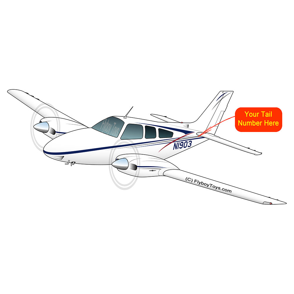 Beechcraft Baron 95-55 Blue Maroon